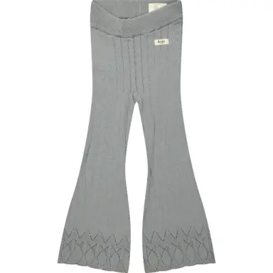Gebreide broek Mary flared (greyish blue)