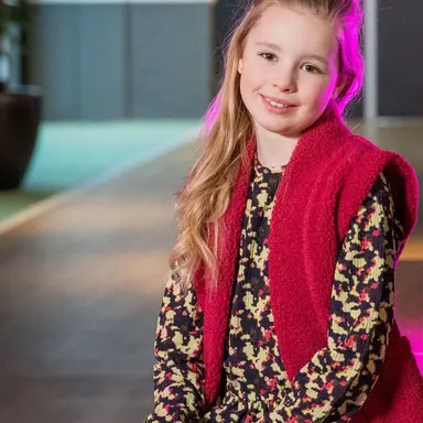 Gilet teddy Georgie (ruby rose)