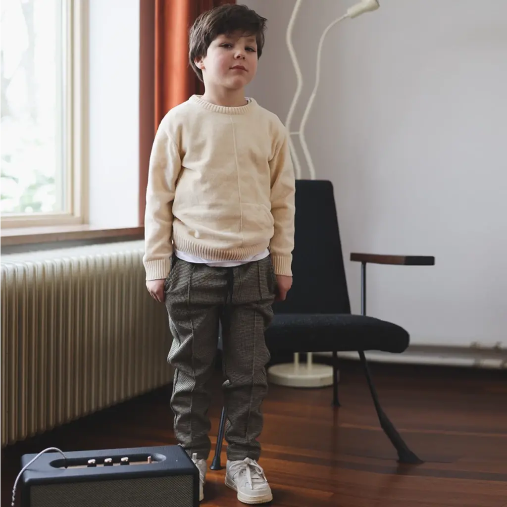 Broek ruit Nox (aop grey check)