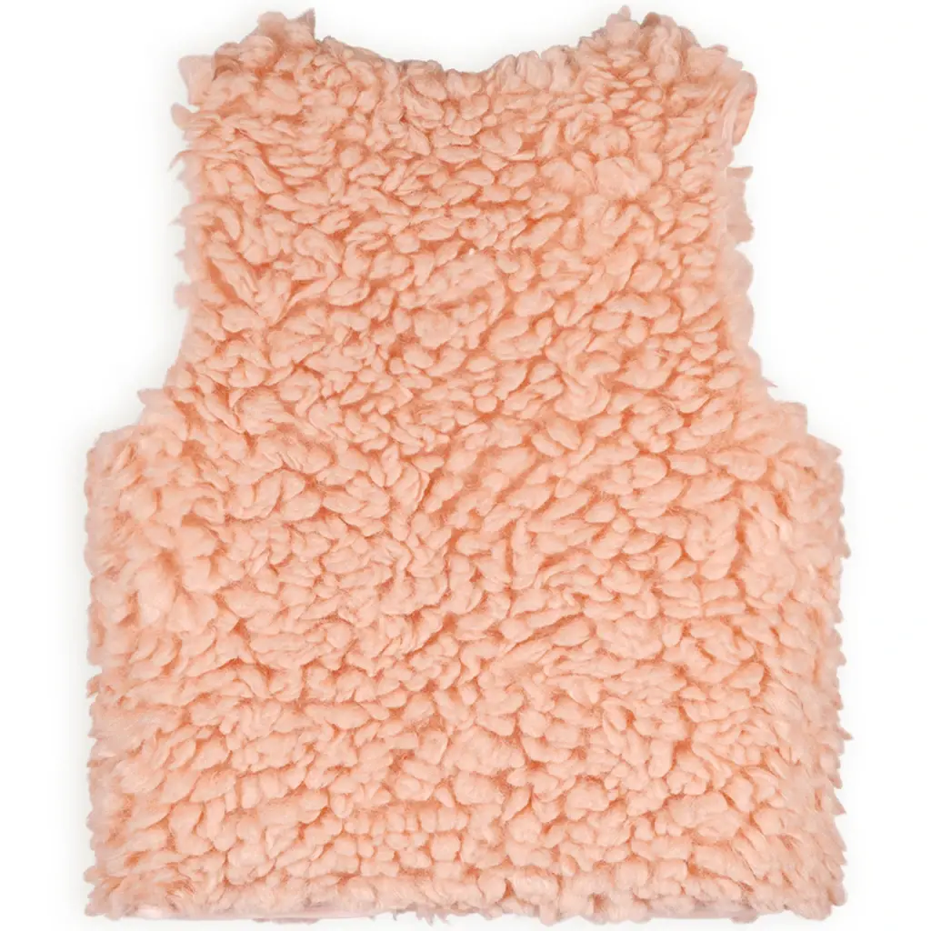 Gilet Katya REVERSIBLE teddy (pale blush)