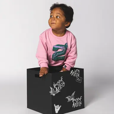 Verjaardagstrui "2" in kadoverpakking (old pink)