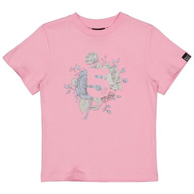 Verjaardag t-shirt "5" in kadoverpakking (old pink)