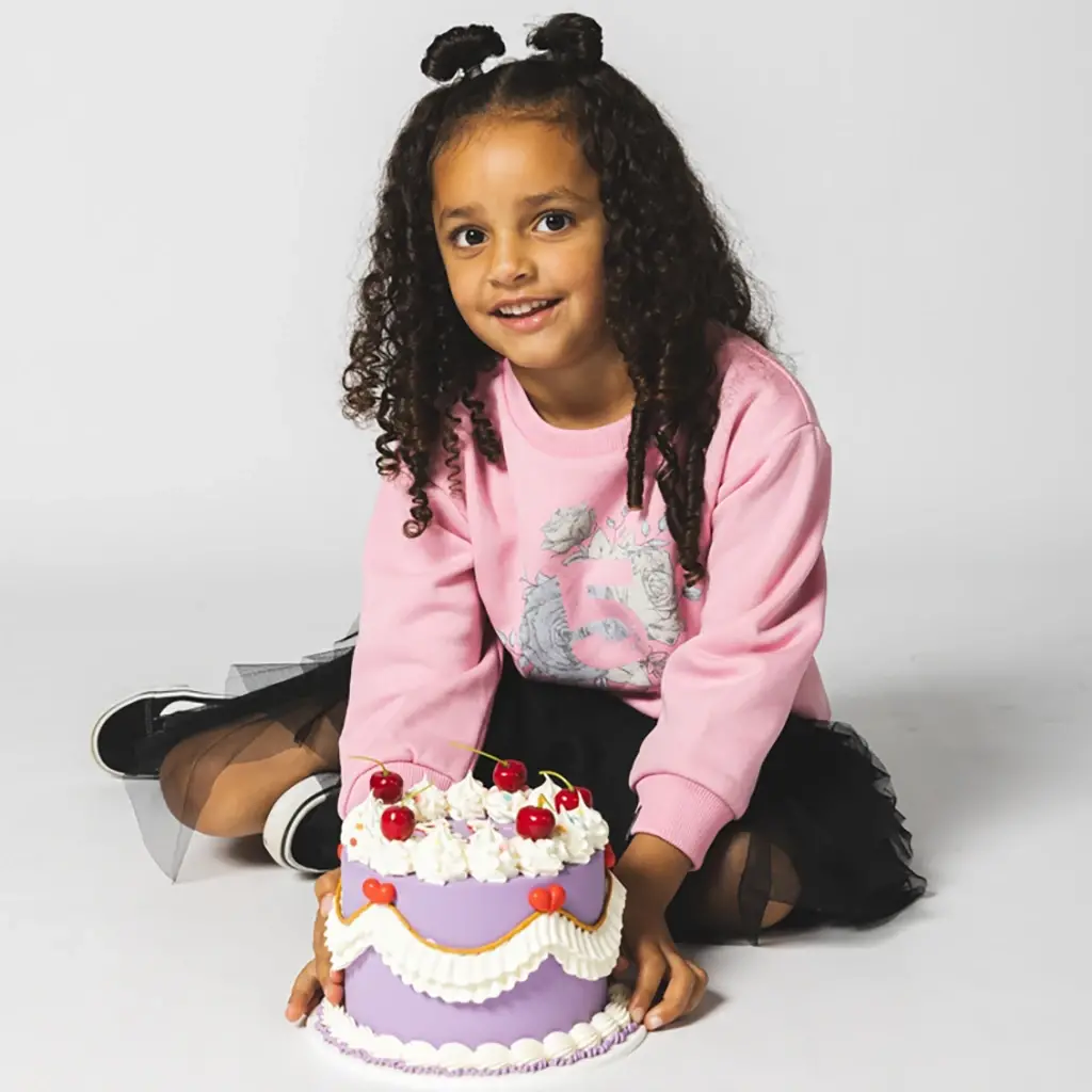 Verjaardagstrui "5" in kadoverpakking (old pink)