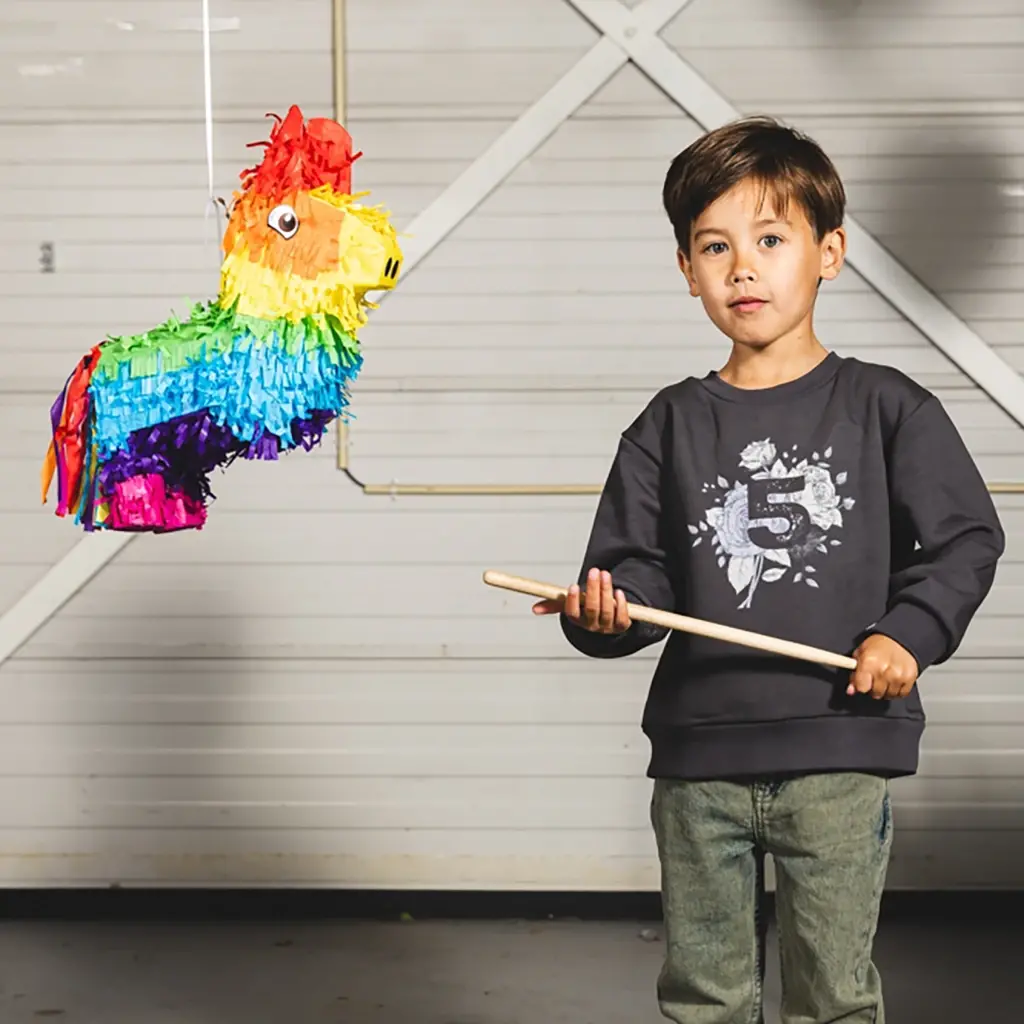 Verjaardagstrui "5" in kadoverpakking (dark grey)