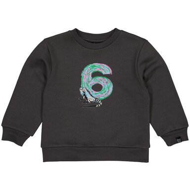 Verjaardagstrui "6" in kadoverpakking (dark grey)