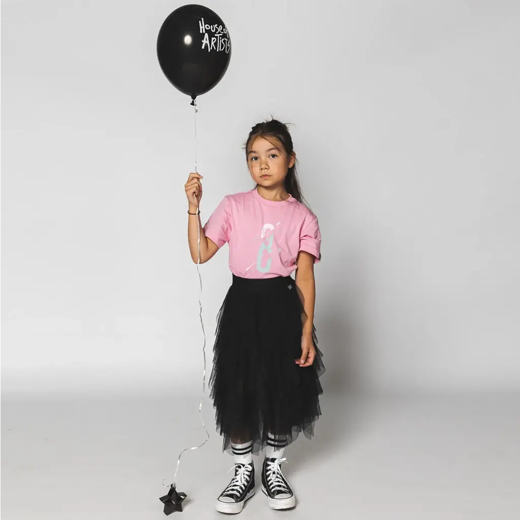 Verjaardag t-shirt "8" in kadoverpakking (old pink)