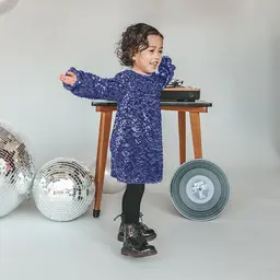 Jurk sequin mesh (heliotrope)