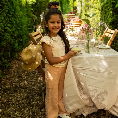 Broek wide leg (peach)