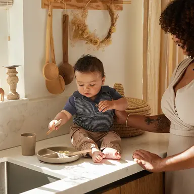 Gebreide polo (navy)