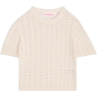 Gebreid truitje Amanda (dark ecru)