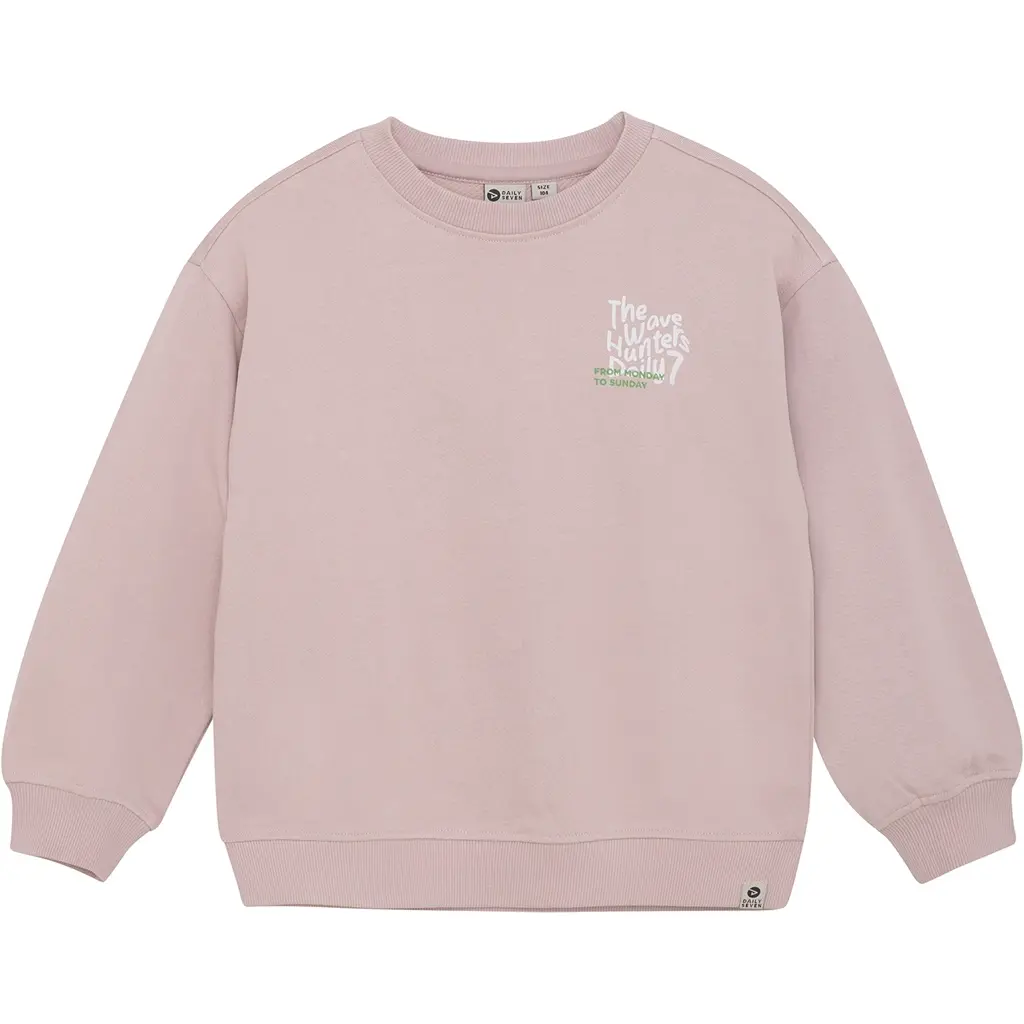 Trui oversized backprint (pale mauve)