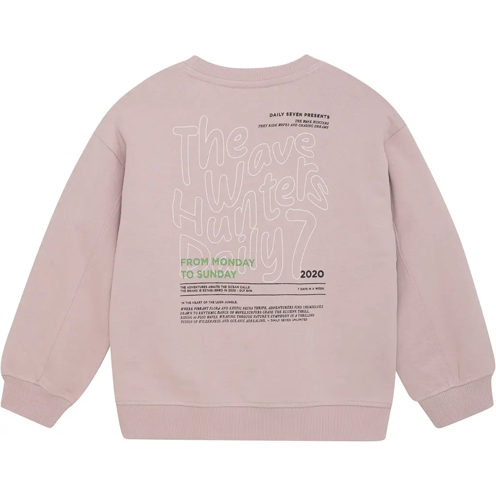 Trui oversized backprint (pale mauve)
