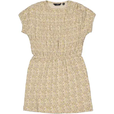 Jurk Sadie (aop sand leaves)