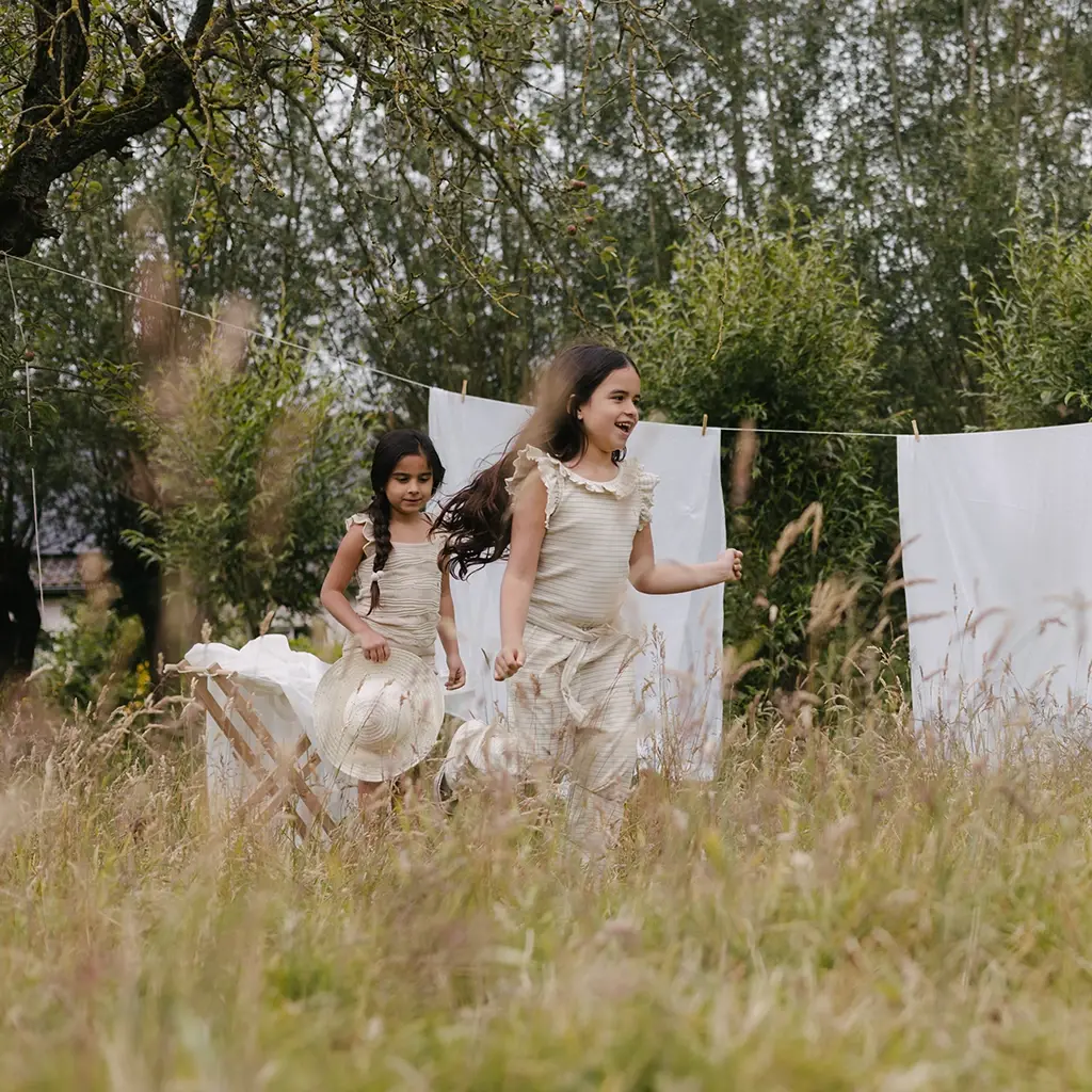 Kort gebreid broekje Suze (cotton cream)