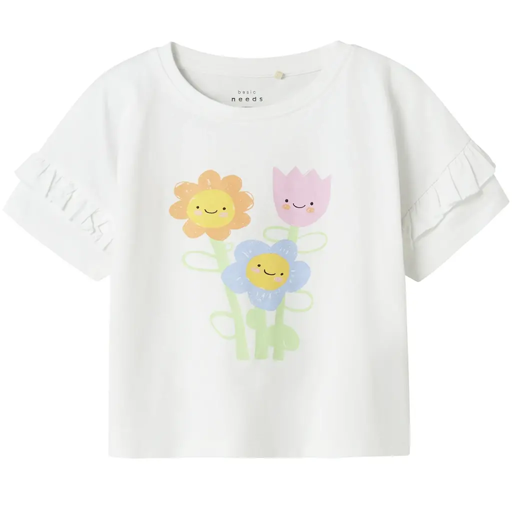 T-shirt Vilena (bright white flowers)