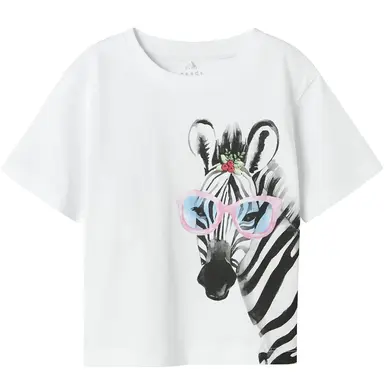 OP=OP! T-shirt Votea (bright white zebra)