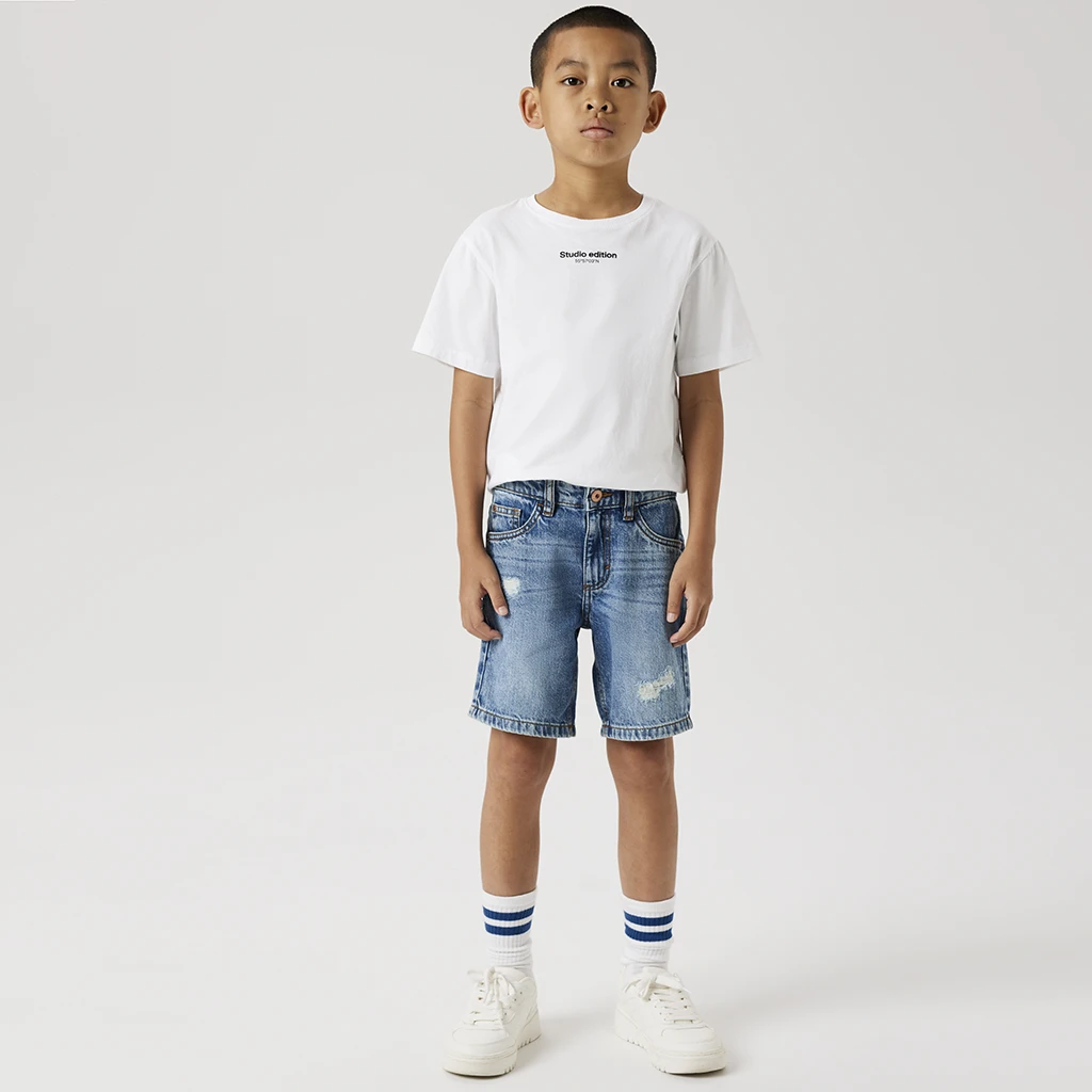 Name It-collectie Korte spijkerbroek SLIM FIT Silas (medium blue denim)