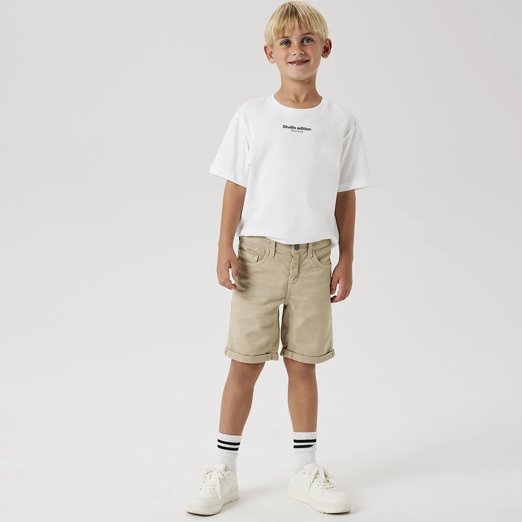 Name It-collectie Nette korte broek twill SLIM FIT Silas (island fossil)