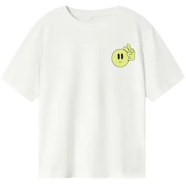 T-shirt Zulla back print (bright white sunny lime)