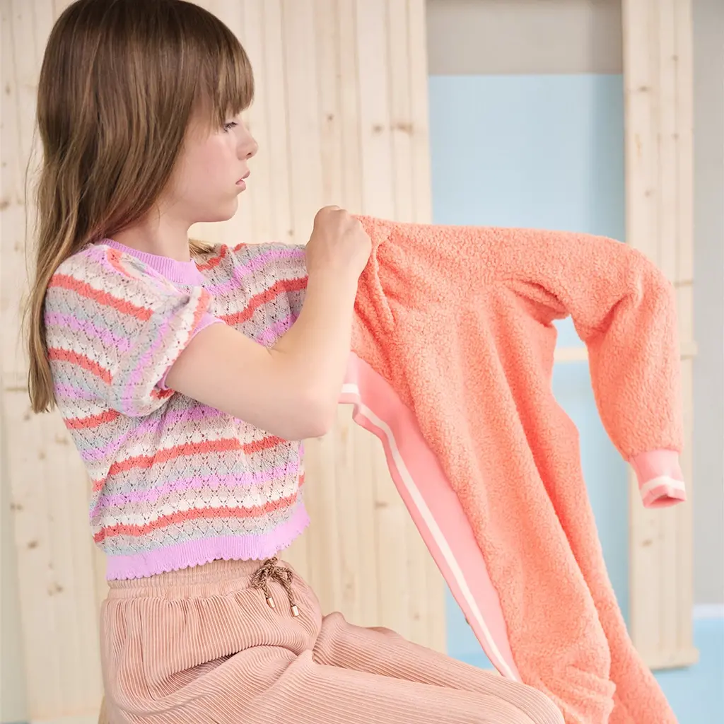 Fijn gebreide top Keya (bubblegum)