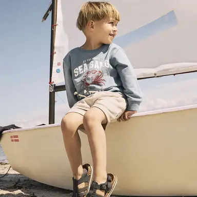 Korte broek badstof Frede  (peyote)