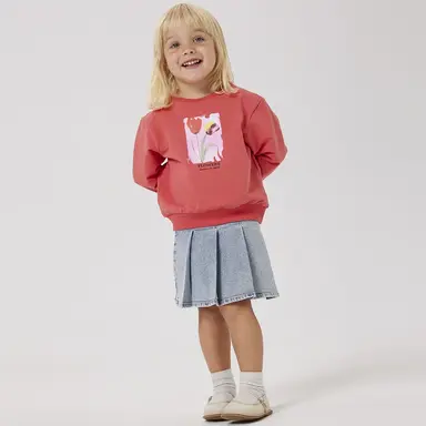 Spijkerrokje plissé Debi (light blue denim)