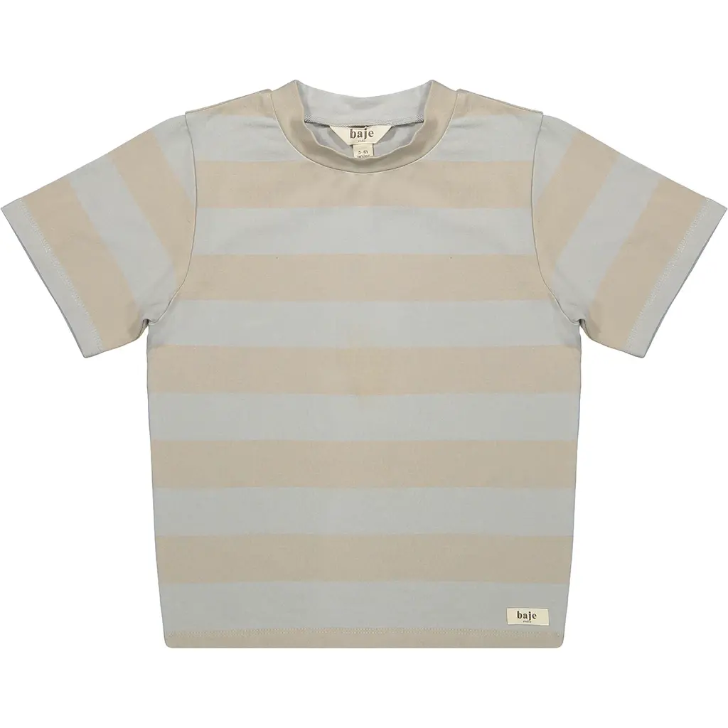 T-shirt Covas (taupe clay stripe)