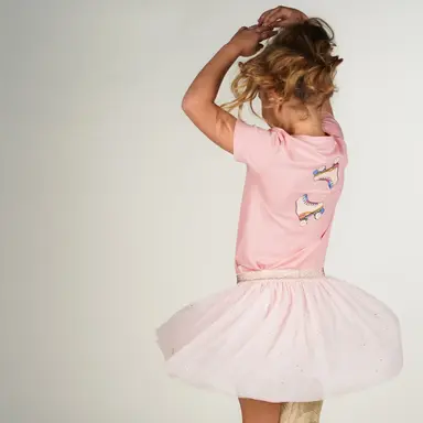 Rokje Raeven glitter tule (blush pink)