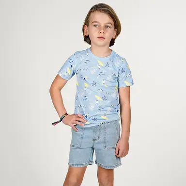 Korte spijkerbroek Piper (light denim)