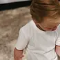 LEVV T-shirt Sean (aop taupe lines)