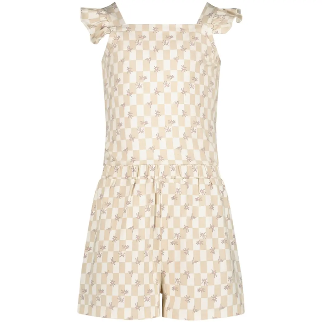 Jumpsuit Fauve (aop white check)