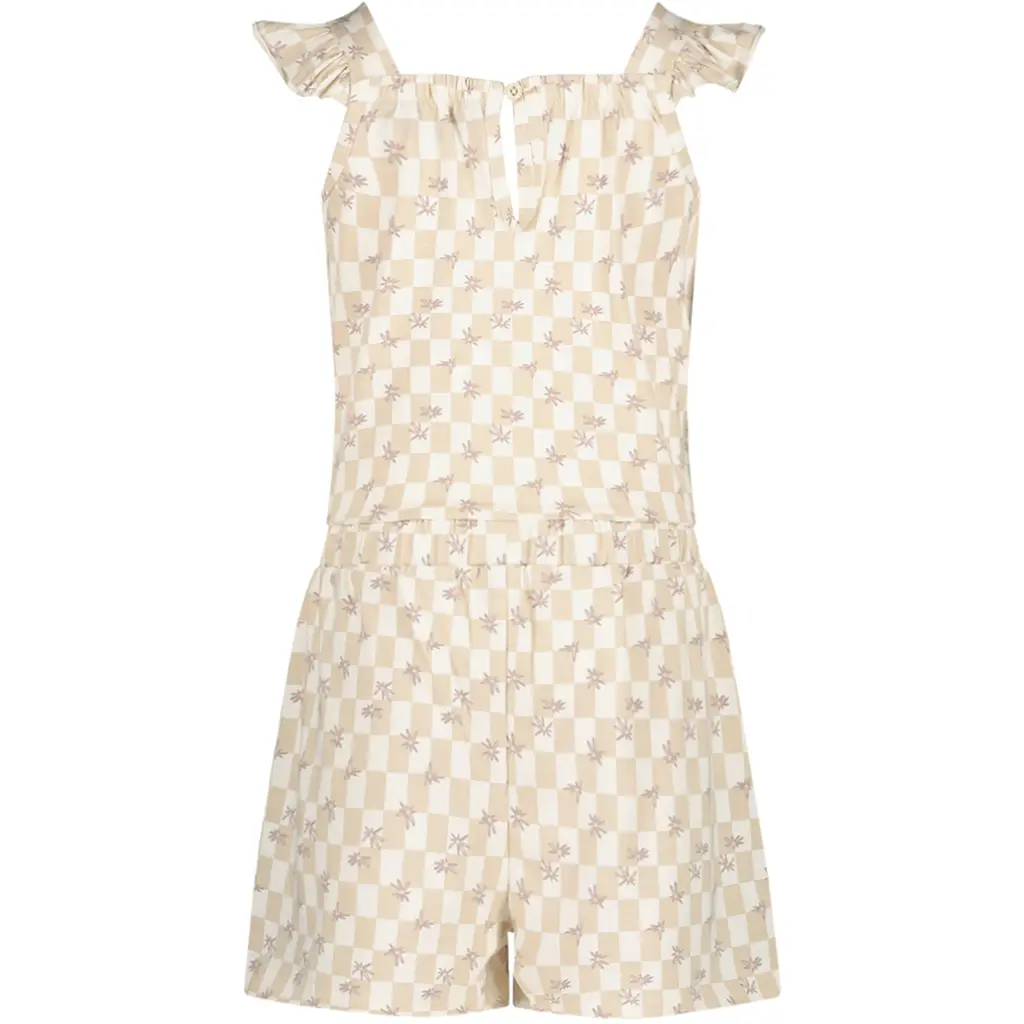 Jumpsuit Fauve (aop white check)