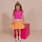 Quapi Jurk Fabienna (aop orange sketch)