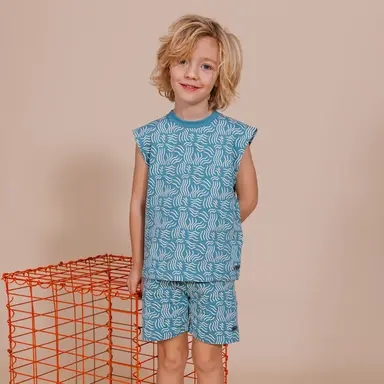 Top Febe (aop blue sketch)