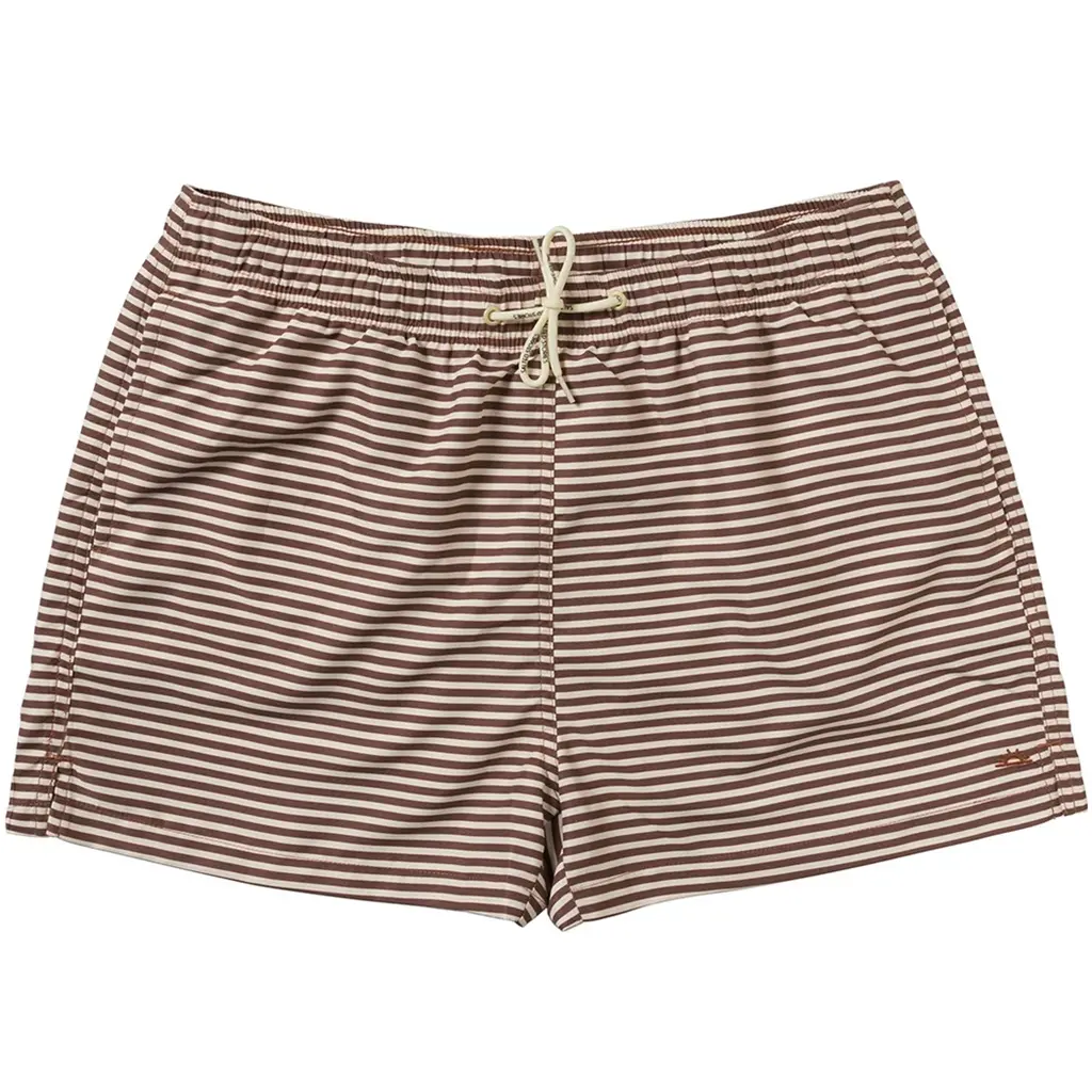Zwembroek Rib Stripe VADER (carob brown)