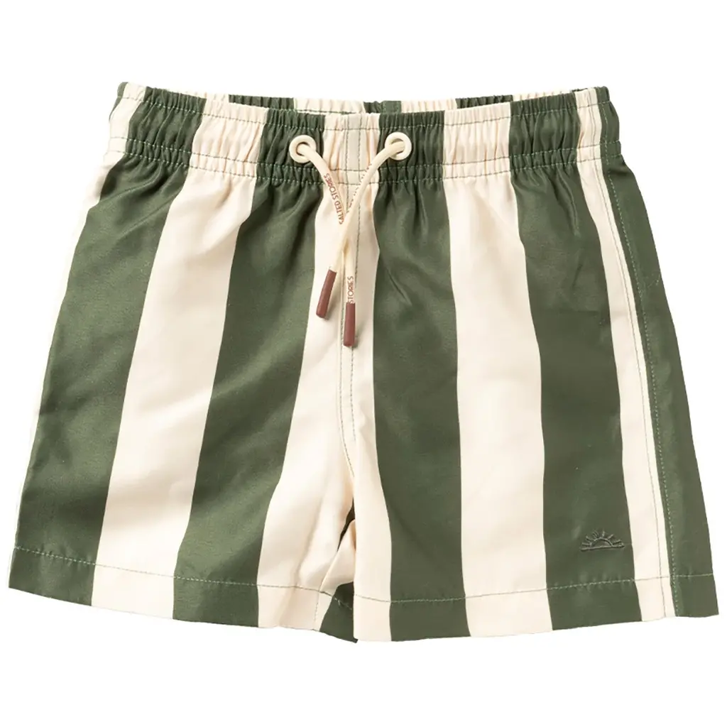 Zwembroek Wide Stripe (bronze green)