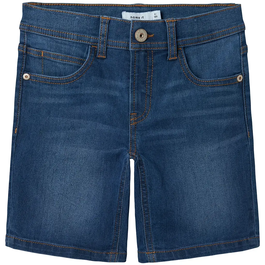 OP=OP! Korte spijkerbroek SLIM FIT Silas (dark blue denim)