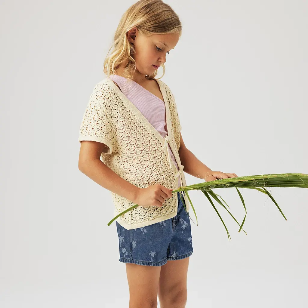 Korte spijkerbroek PALM TREE Rose (medium blue denim)
