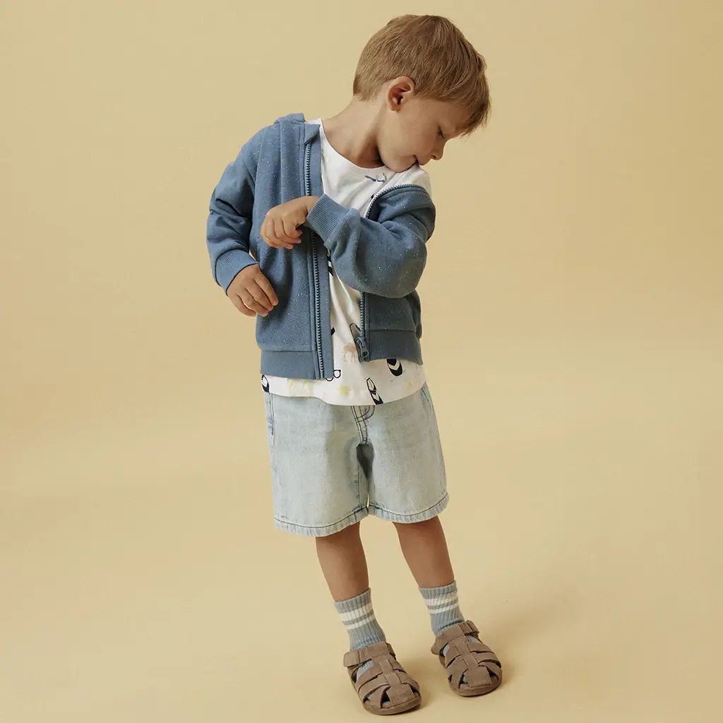 Vest sweat hoodie Jamie (blue mirage)