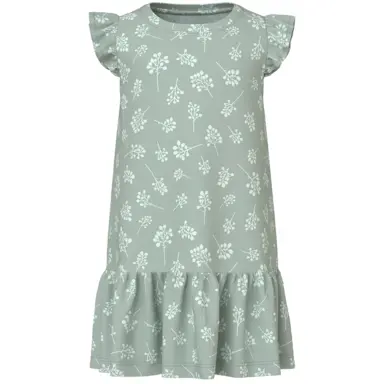 Zomer jurkje Vida (aqua gray branch)