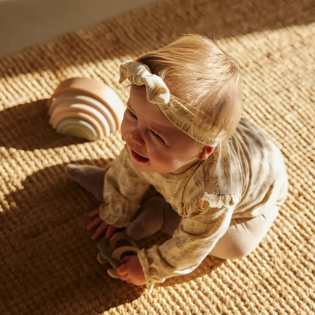 Tweedelige set met haarbandje (off white)