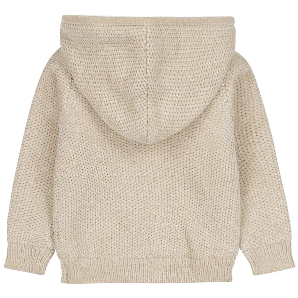 Gebreid vestje teddy (beige grey)