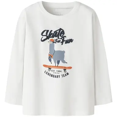 Longsleeve Vux (bright white skater lama)