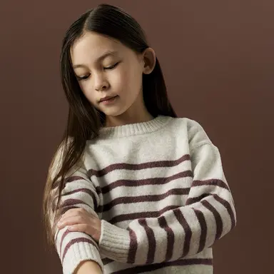 Gebreide trui Kally (light grey melange/andorra)