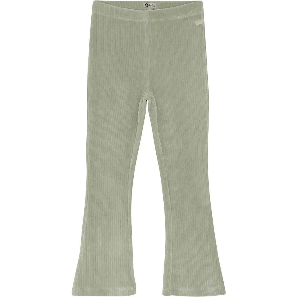 Broek flared velvet (cool mint)