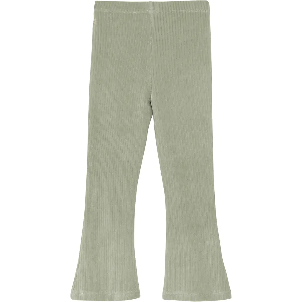 Broek flared velvet (cool mint)