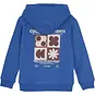 Daily7 Trui hoodie bakcprint (dusty kobalt)