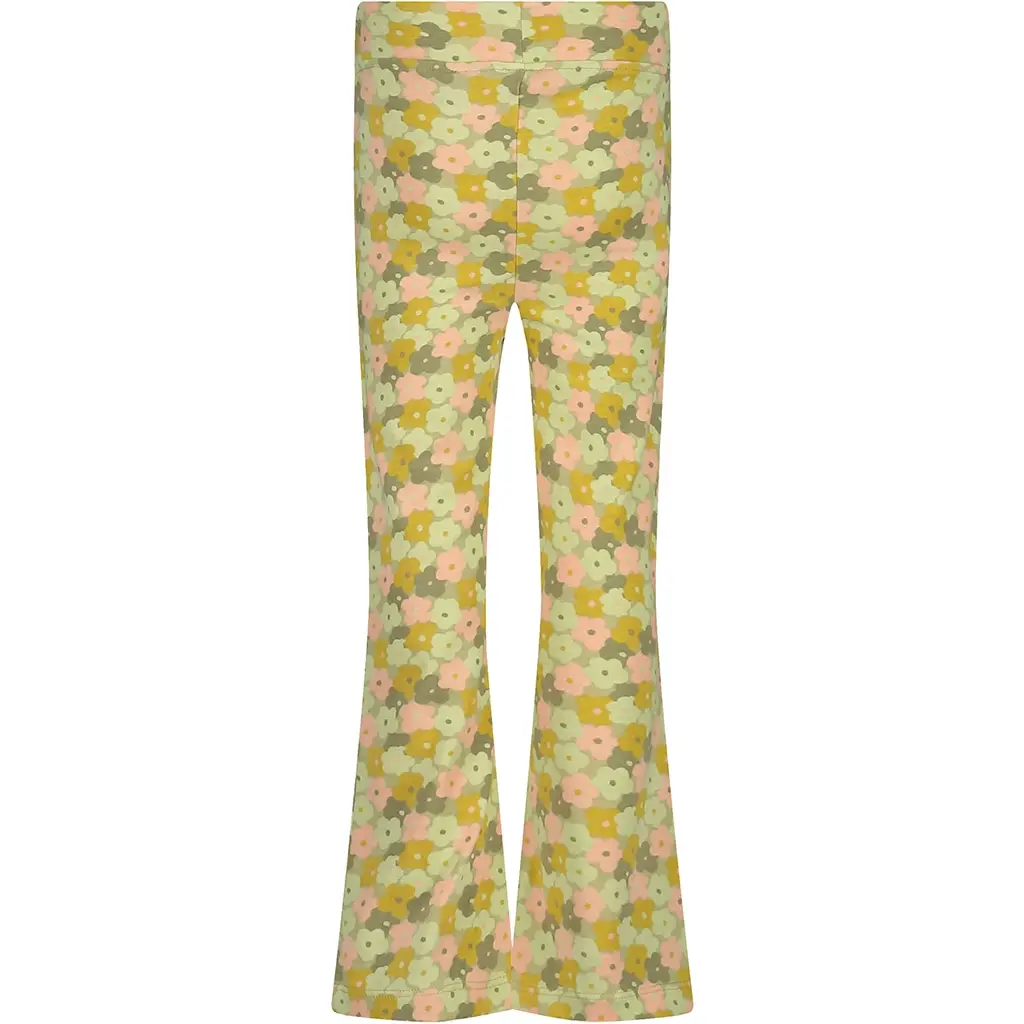 Broek Izzy flared (aop pink flower)