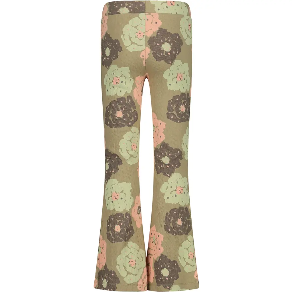 Broek Holt flared (aop green flower)