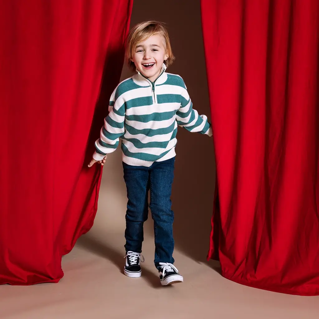 Trui Harry (aop green stripe)